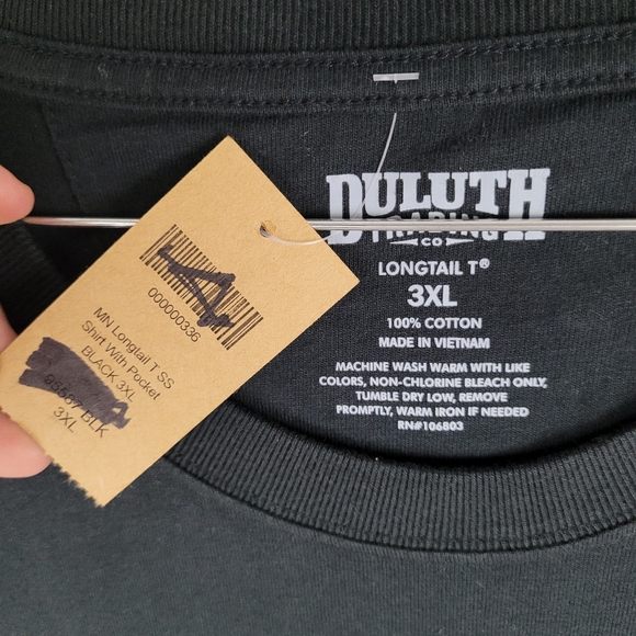 DULUTH TRADING CO. | longtail crewneck short sleeve single pocket tee t-shirt - Picture 4 of 4